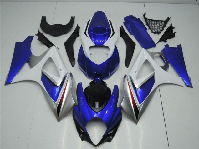 Azul Blanco Kits ABS Carenado Suzuki GSXR 1000 K7 07-08