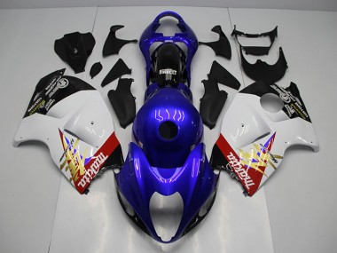 Azul Blanco Kits Completo Carenado Suzuki GSXR 1300 Hayabusa 96-07