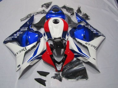 Blanco Azul Rojo DREAM Kits Completo Carenado Honda CBR 600 RR 09-12