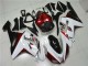 Blanco Negro Rojo Carenado Kawasaki ZX6R 07-08