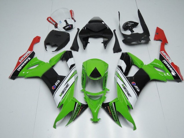 Blanco Negro & Verde Carenado Kawasaki ZX10R 08-10