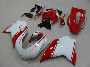 Blanco & Rojo Carrera Versión Carenado Ducati 848 1098 1198 07-14