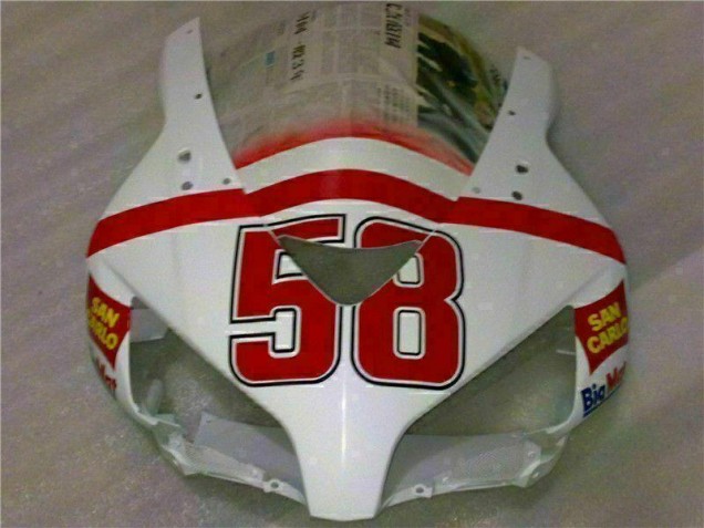 Blanco Rojo Kits Completo Carenado ABS Honda CBR 1000 RR 04-05