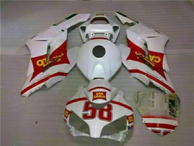 Blanco Rojo Kits Completo Carenado ABS Honda CBR 1000 RR 04-05