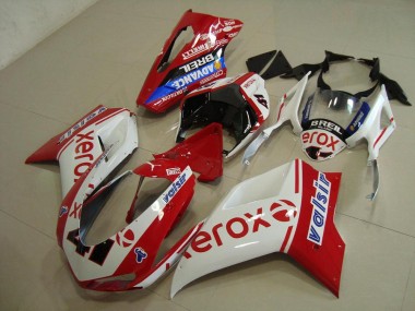 Blanco Rojo Xerox Kit Carenado ABS Completo Ducati 848 1098 1198 07-14