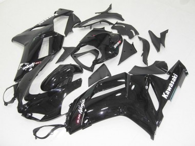 Brillante Negro Kits Completo Carenado Kawasaki ZX6R 07-08