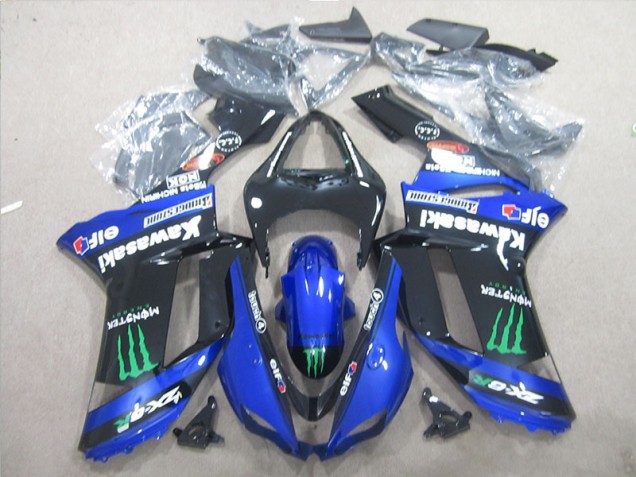 Negro Azul Verde Monster ABS Kits Carenado Kawasaki ZX6R 07-08