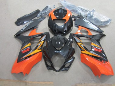 Negro Naranja ABS Plástico Suzuki GSXR 1000 K7 07-08