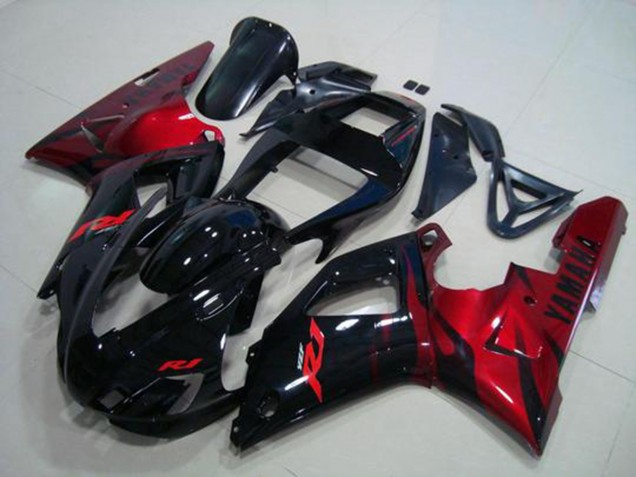 Negro Rojo Carenado Yamaha R1 98-99