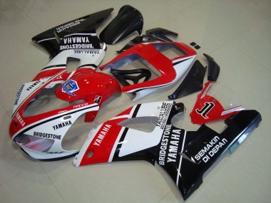 Negro Rojo Pegatinas Carenado Yamaha R1 98-99