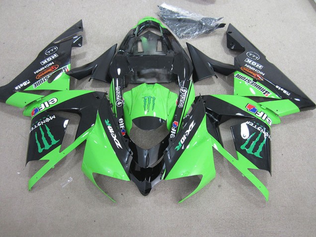 Negro Verde Monster Carenado Kawasaki ZX10R 03-05