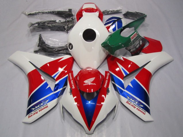 Rojo Blanco Azul Kits Completo Carenado ABS Honda CBR 1000 RR 08-11