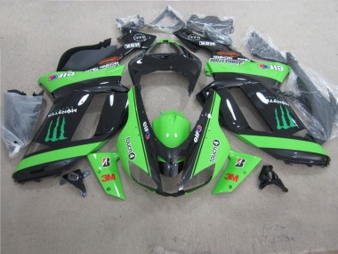 Verde Negro 3M Monster Carenado Kawasaki ZX6R 07-08