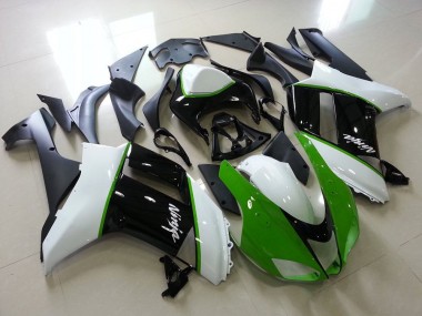 Verde Negro Blanco Carenado Kawasaki ZX6R 07-08