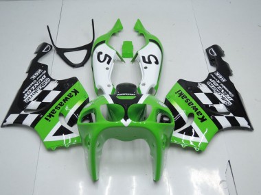 Verde Negro & Blanco Carenado Kawasaki ZX7R 96-03